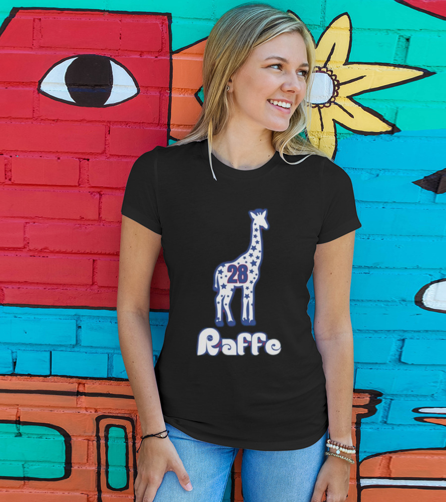 Phillygoat Raffe 28 Star-Patterned Giraffe Jersey T-Shirt