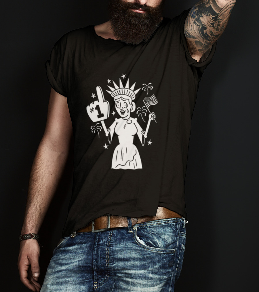 Lady Liberty Patriotic Joy Number One American T-Shirt