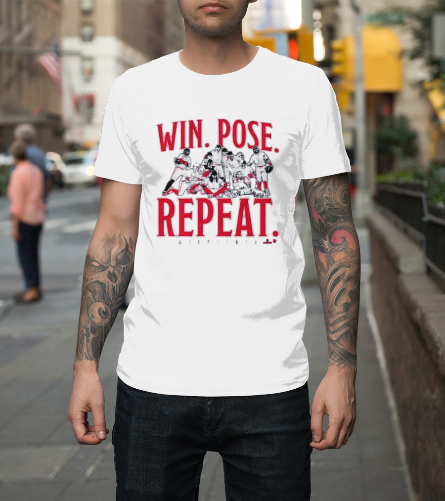 Minnesota Baseball Win Pose Repeat Team T-Shirt