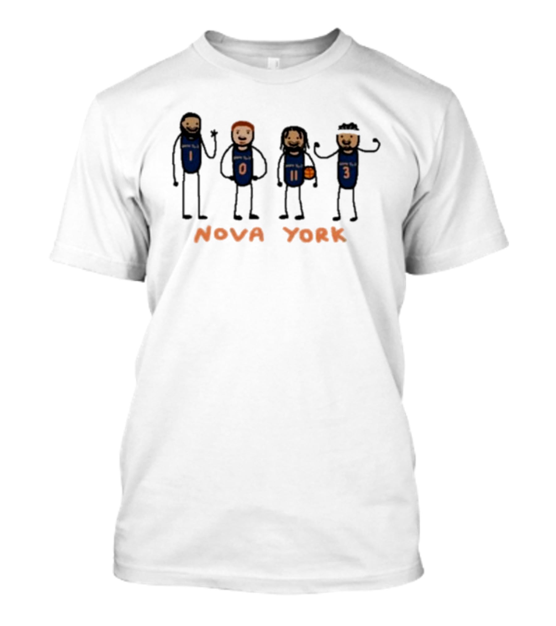Nova York Basketball Characters Numbers 10 11 3 T-Shirt