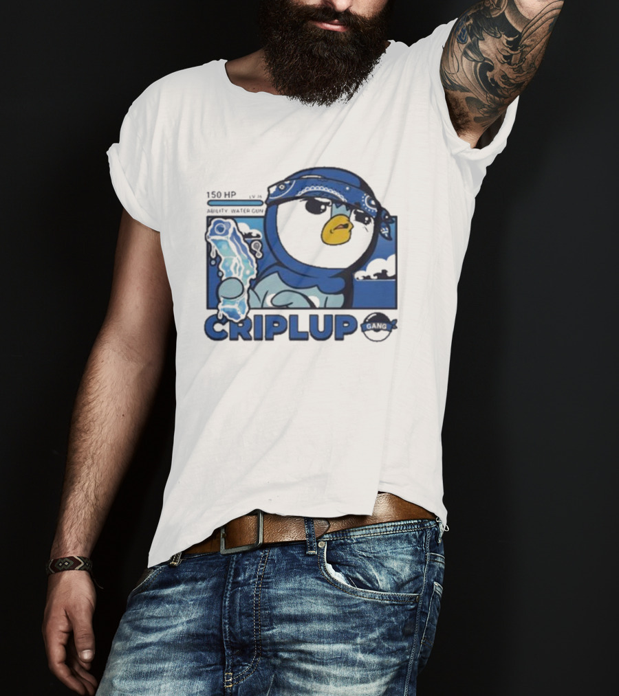 Impjcomics Criplup Comic Blue Bandana Penguin T-Shirt