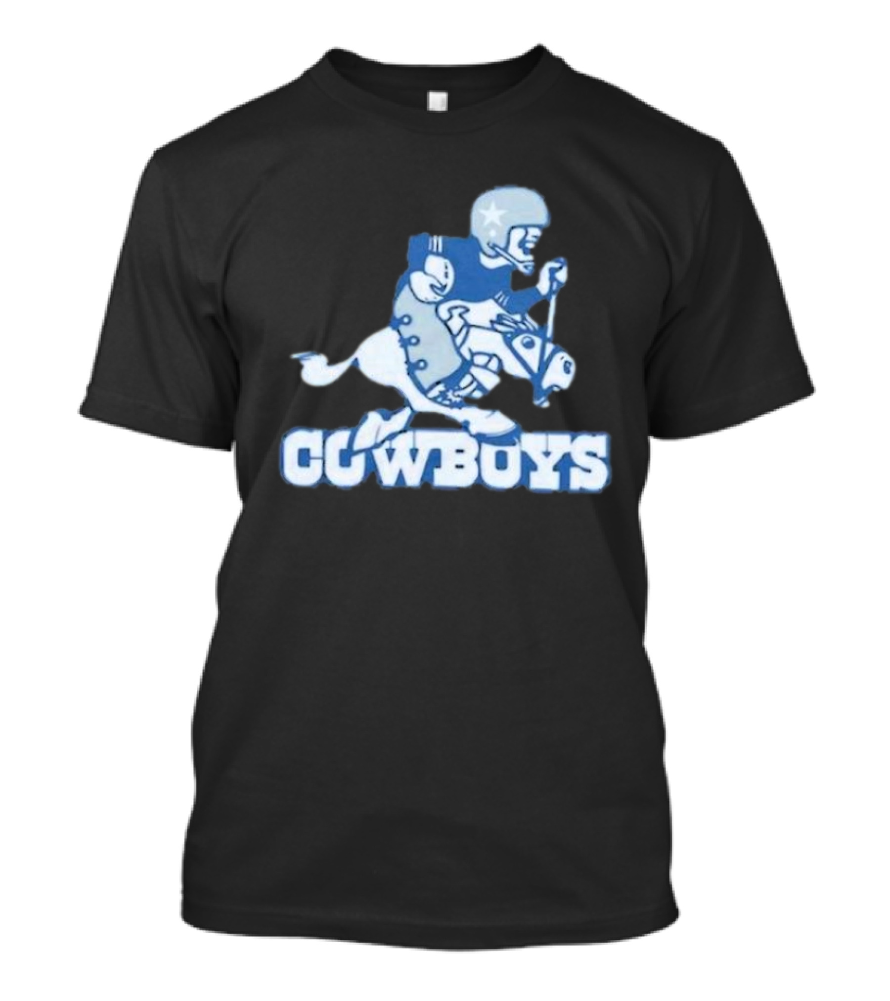Dallas Cowboys Vintage Cowboy Riding Football Horse Logo 1966 T-Shirt