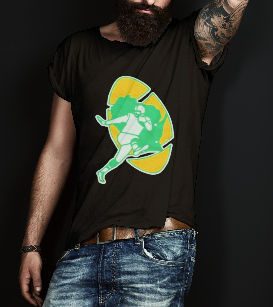 Green Bay Packers Alt Logo 1956 Retro Football Player Emblem T-Shirt
