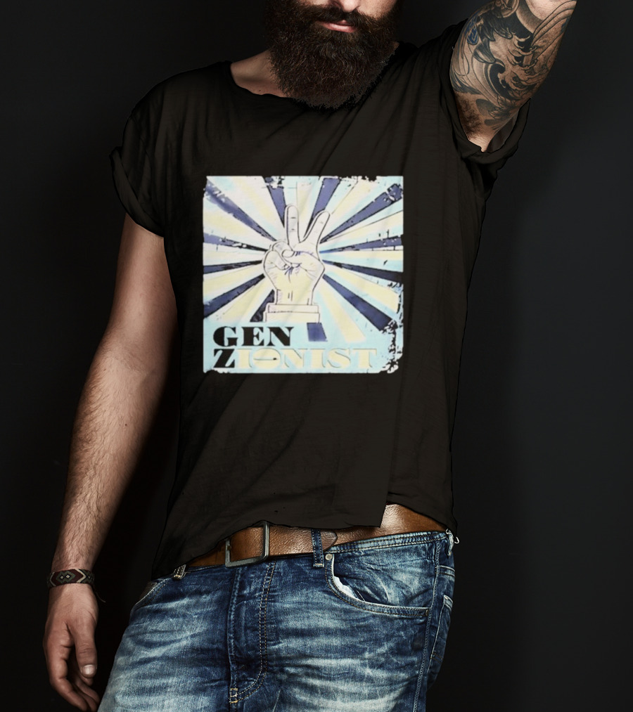 Gen Zionist Peace Sign Victory Hand T-Shirt