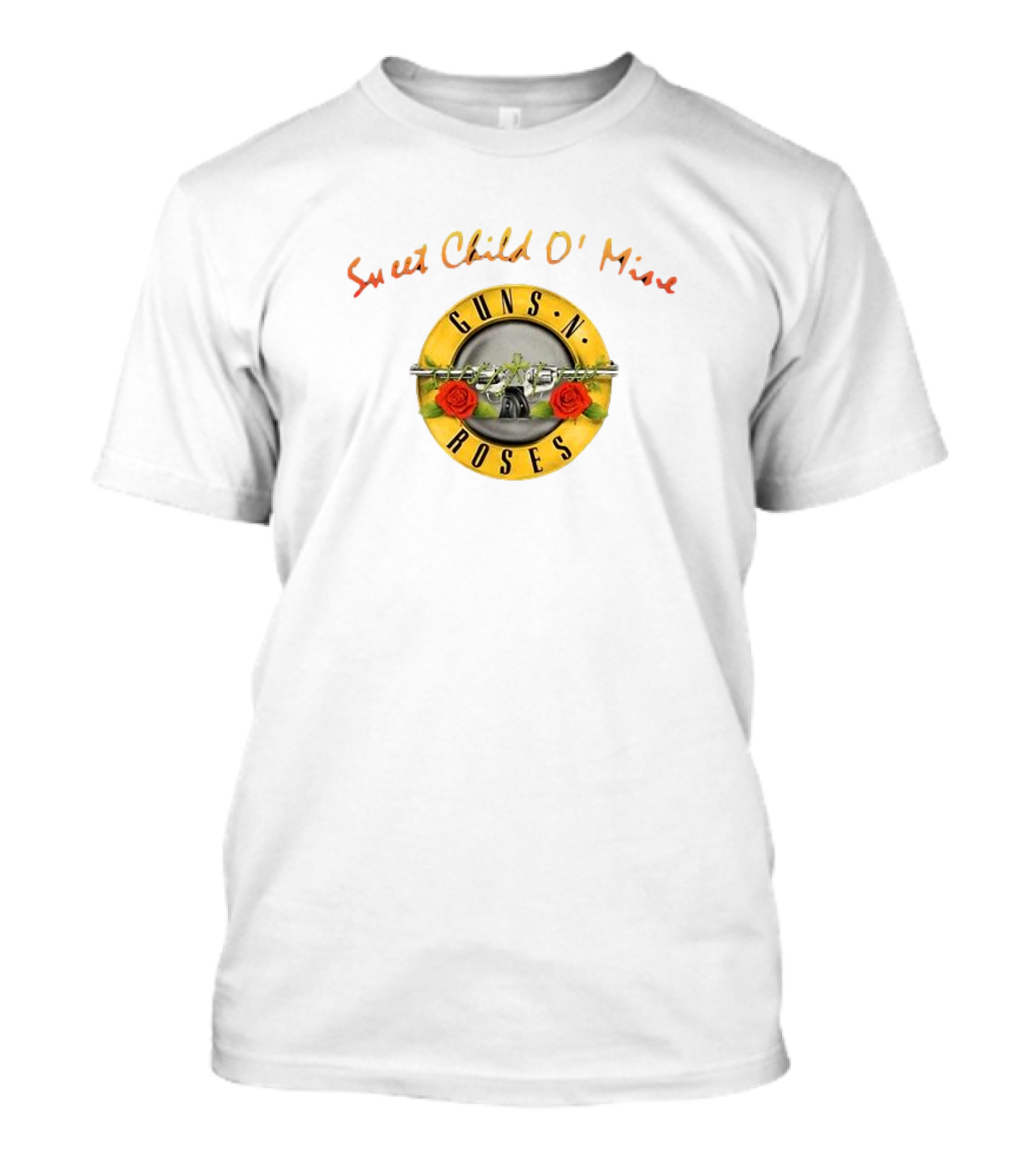 Guns N' Roses Sweet Child O' Mine Circle Logo With Roses And Guns T-Shirt
