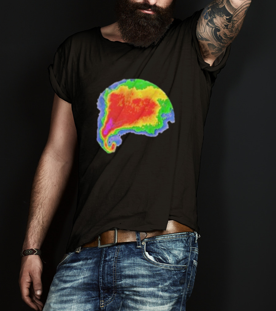 Supercell Weather Radar Heat Map Storm Formation T-Shirt