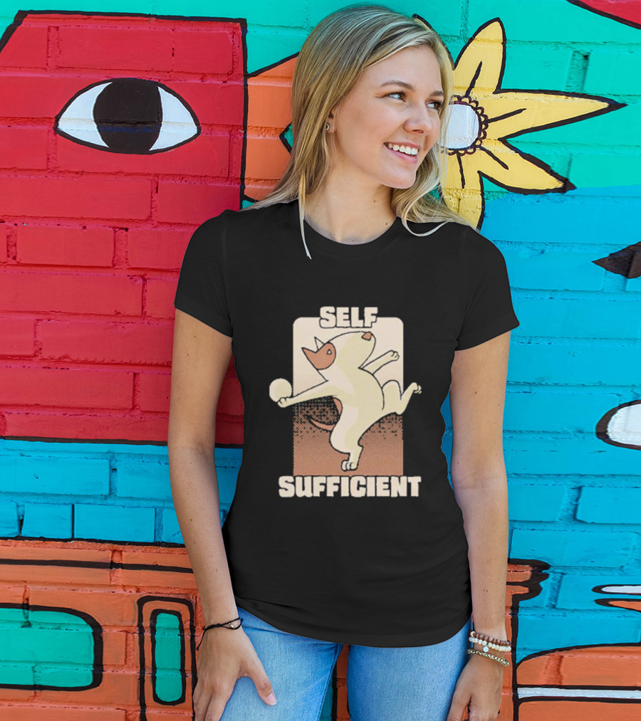 Self Sufficient Bull Terrier T-Shirt
