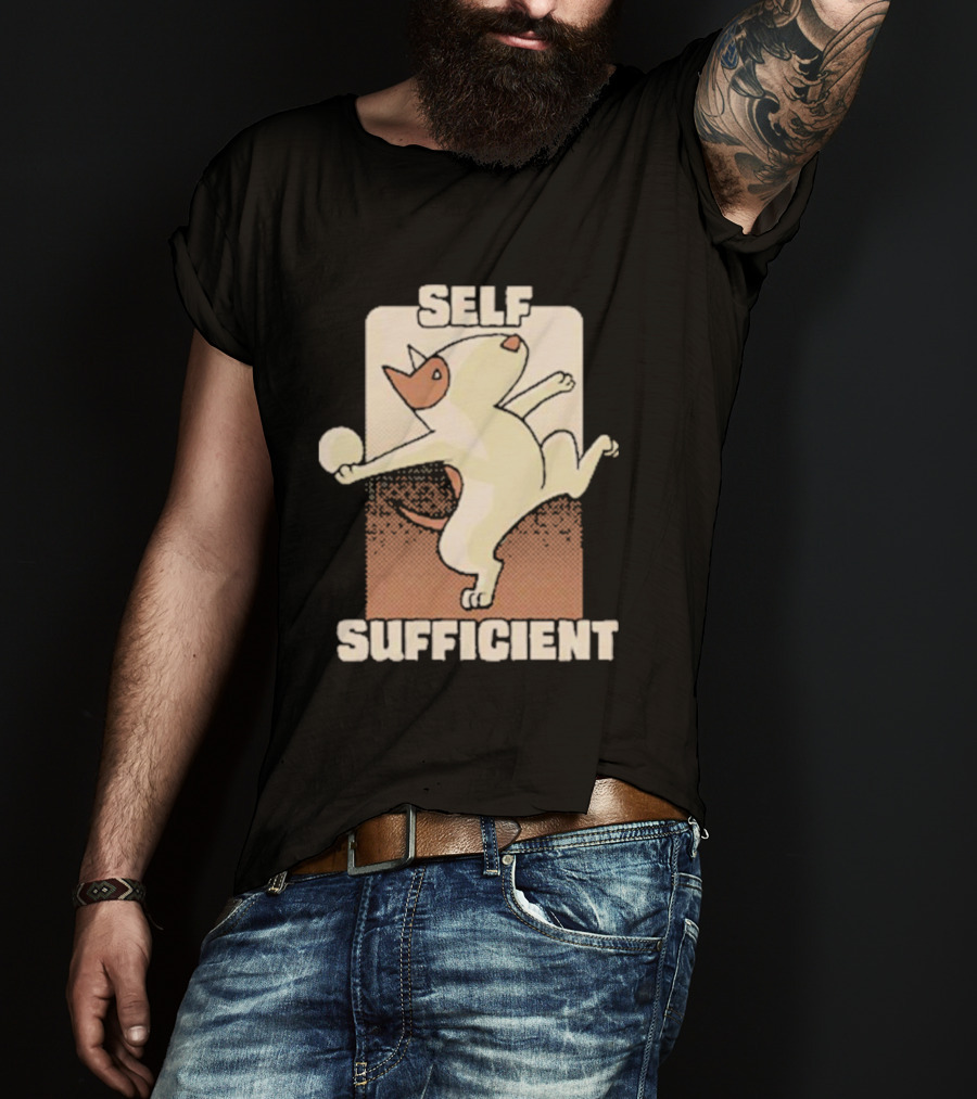 Self Sufficient Bull Terrier T-Shirt