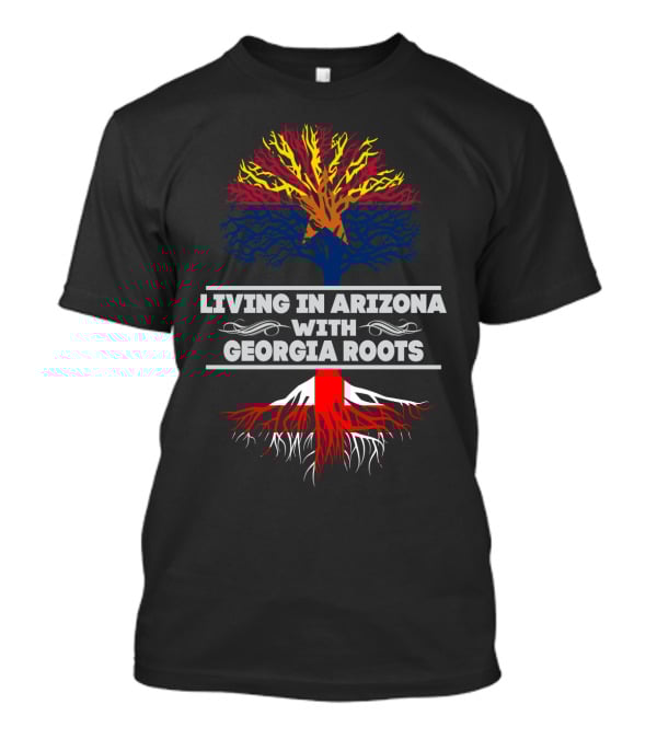 Arizona And Georgia Pride: Blending State Roots With Symbolic Tree T-Shirt
