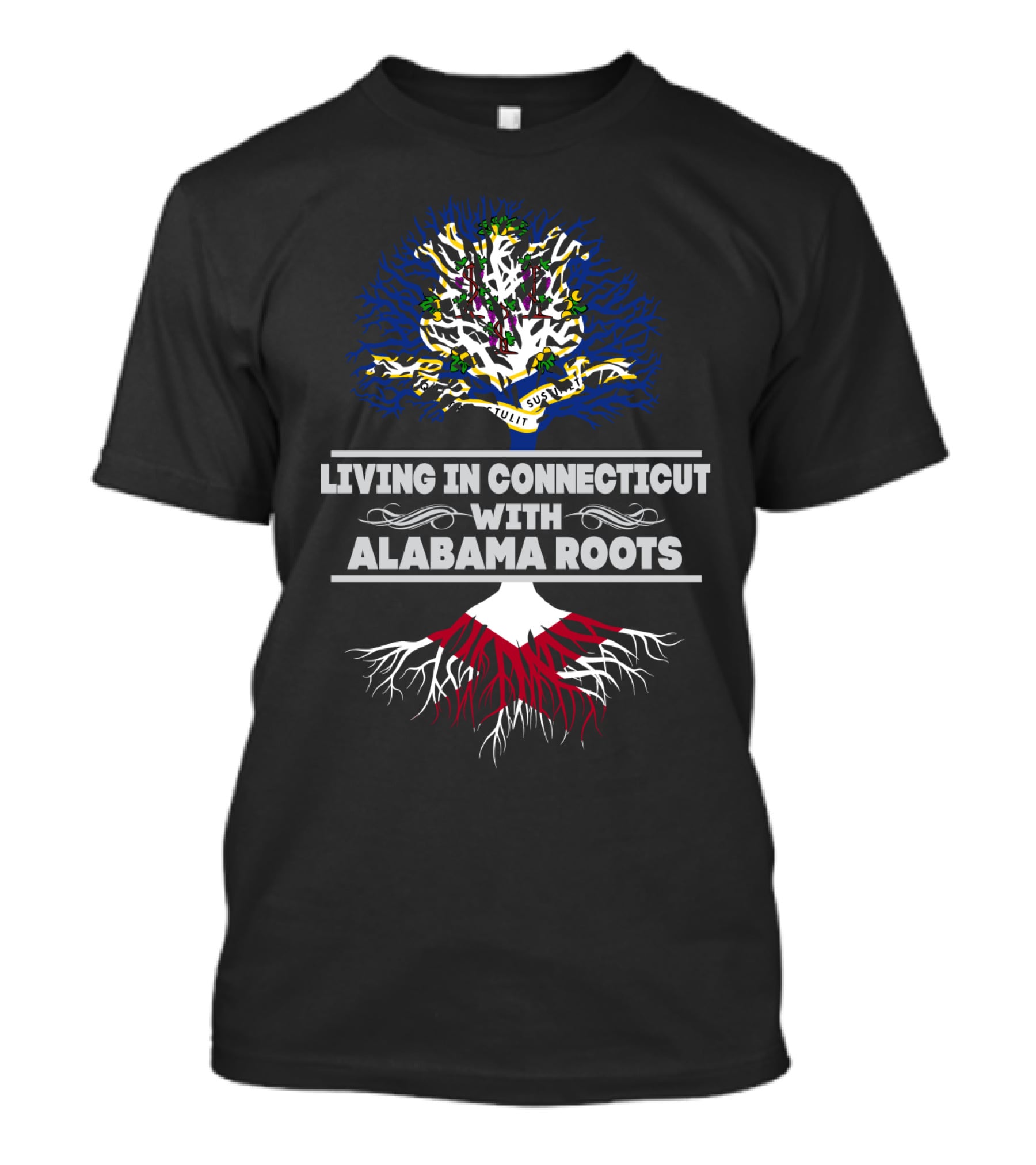 Connecticut Life Blended With Alabama Heritage Featuring Iconic Tree T-Shirt
