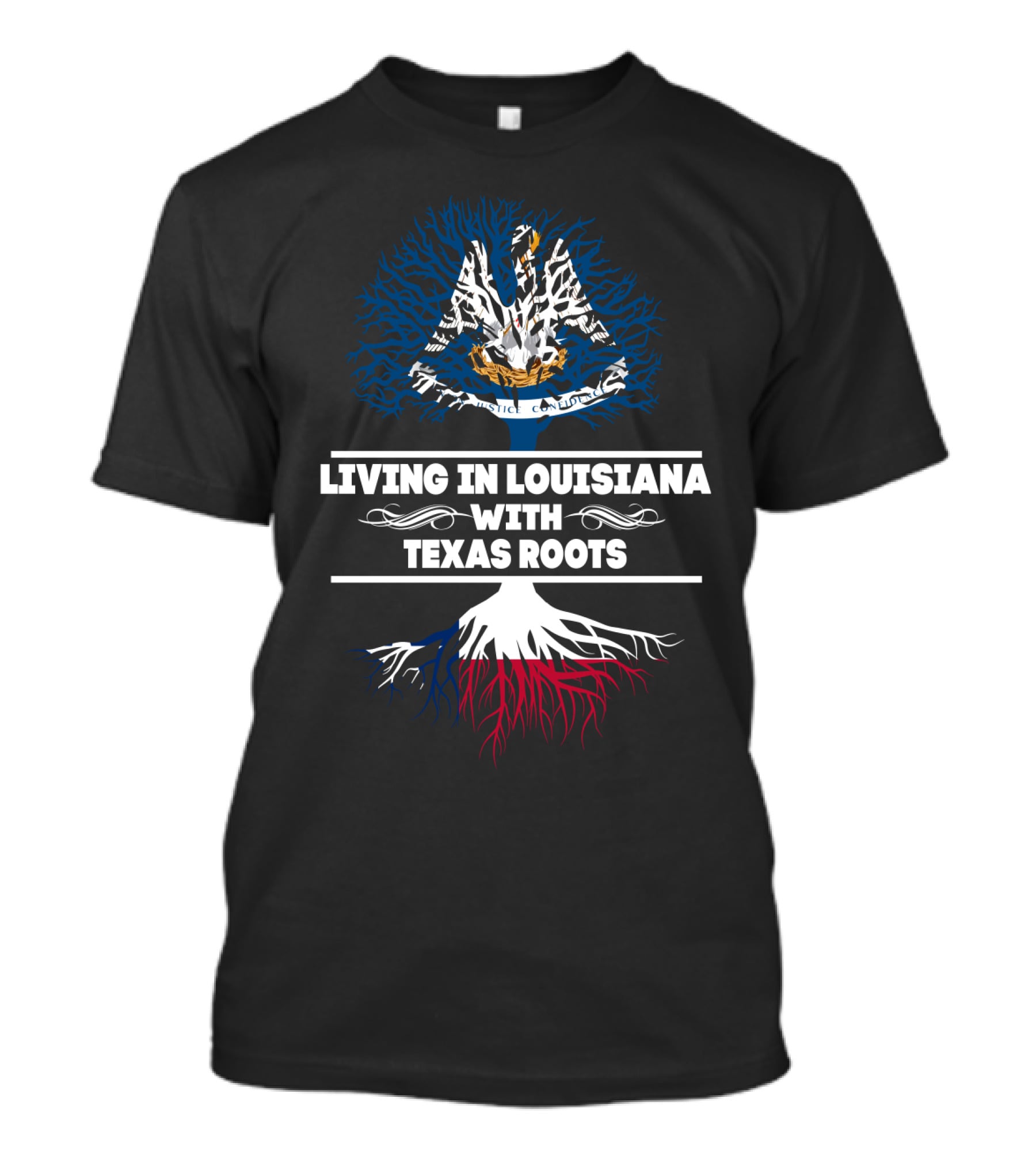 Louisiana Living Texas Roots Heritage Tree T-Shirt