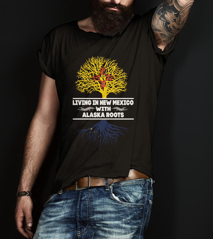 New Mexico Residency Merged With Deep Alaska Heritage Symbolism T-Shirt