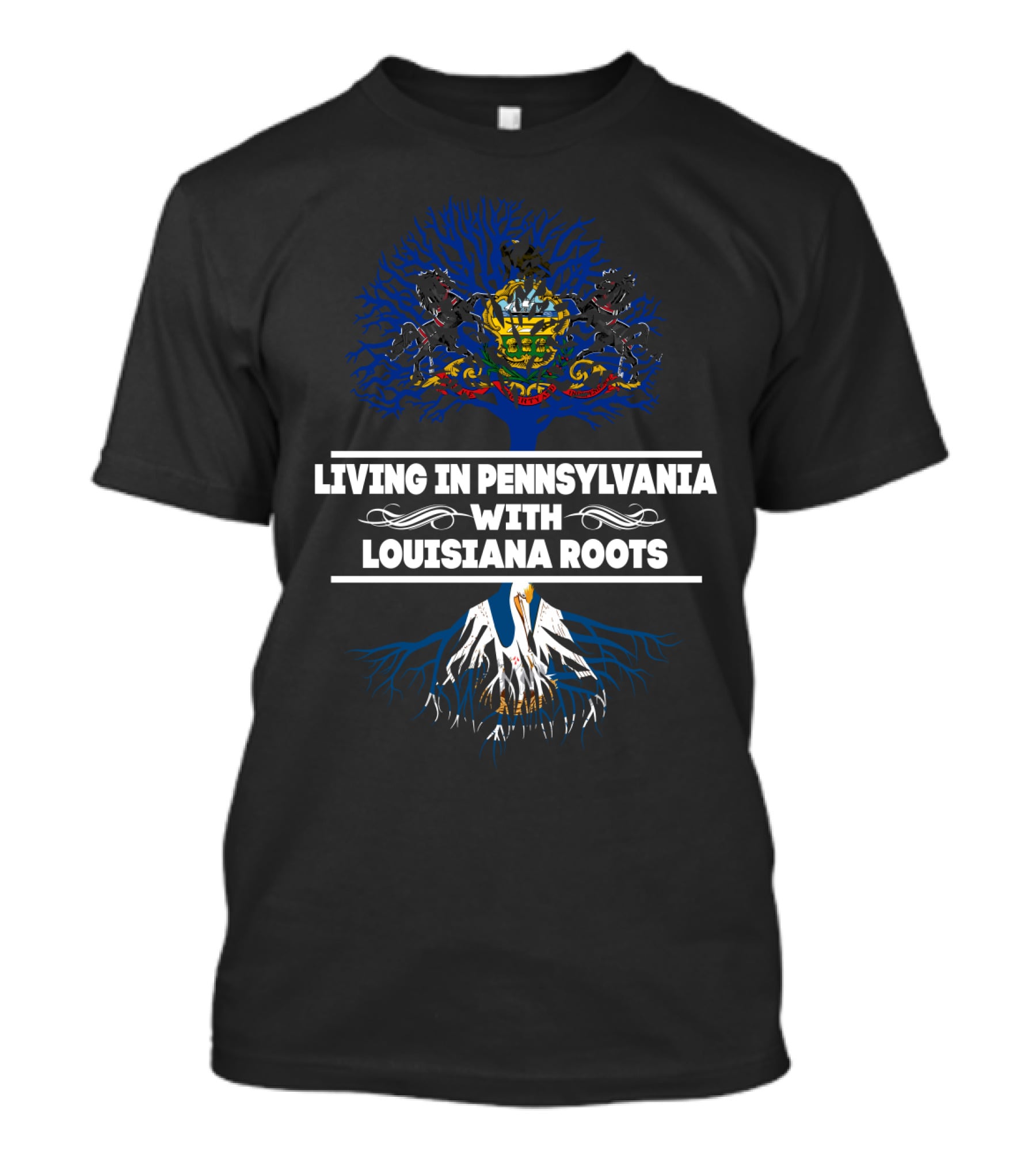 Pennsylvania Living Deeply Connected To Louisiana Cultural Heritage And Roots T-Shirt