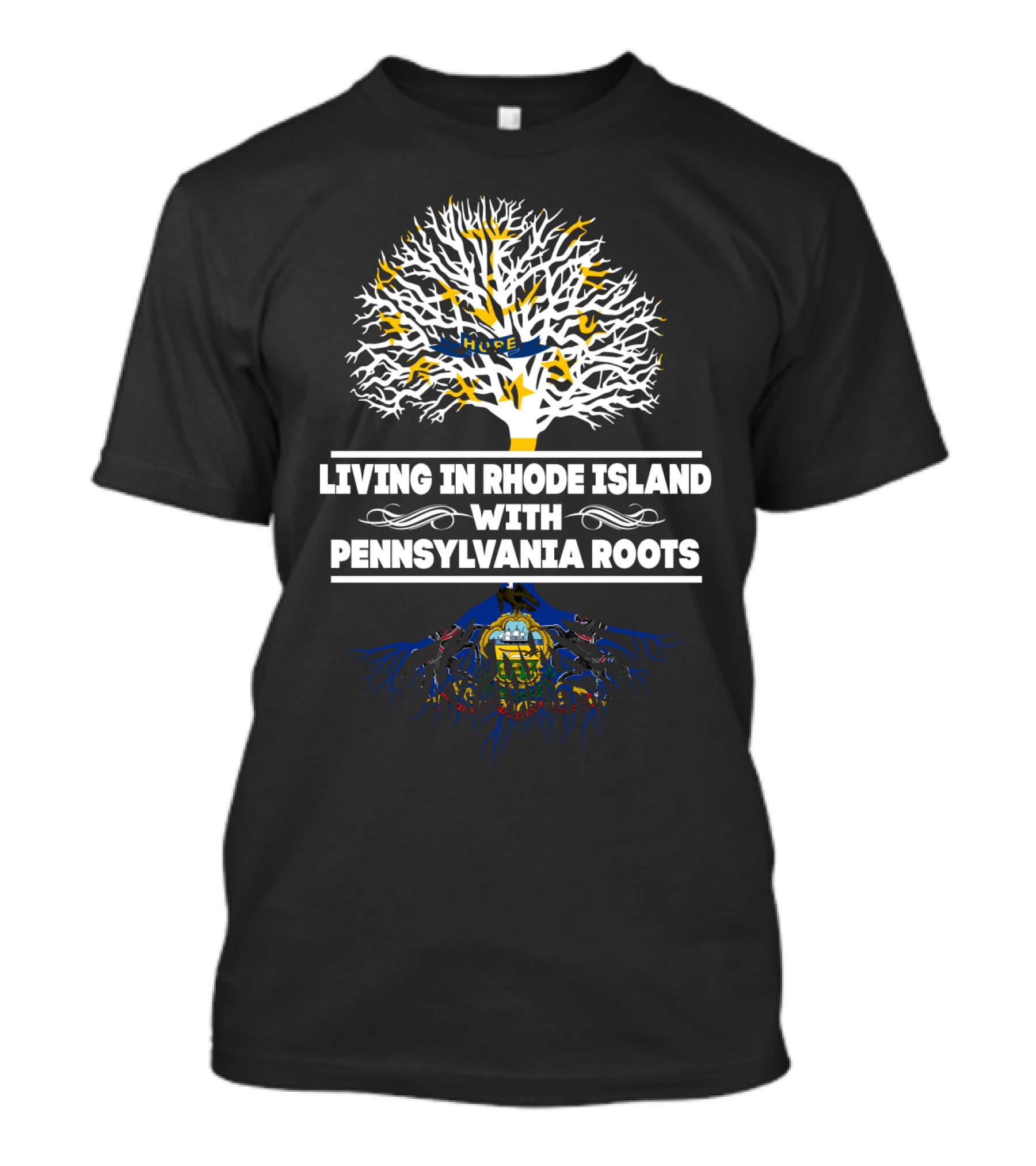 Rhode Island Living Pennsylvania Heritage Tree Roots T-Shirt
