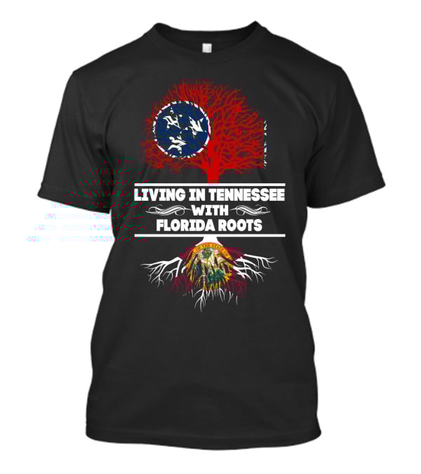 Tennessee Life With Florida Heritage Symbolized By State Flags In Tree T-Shirt