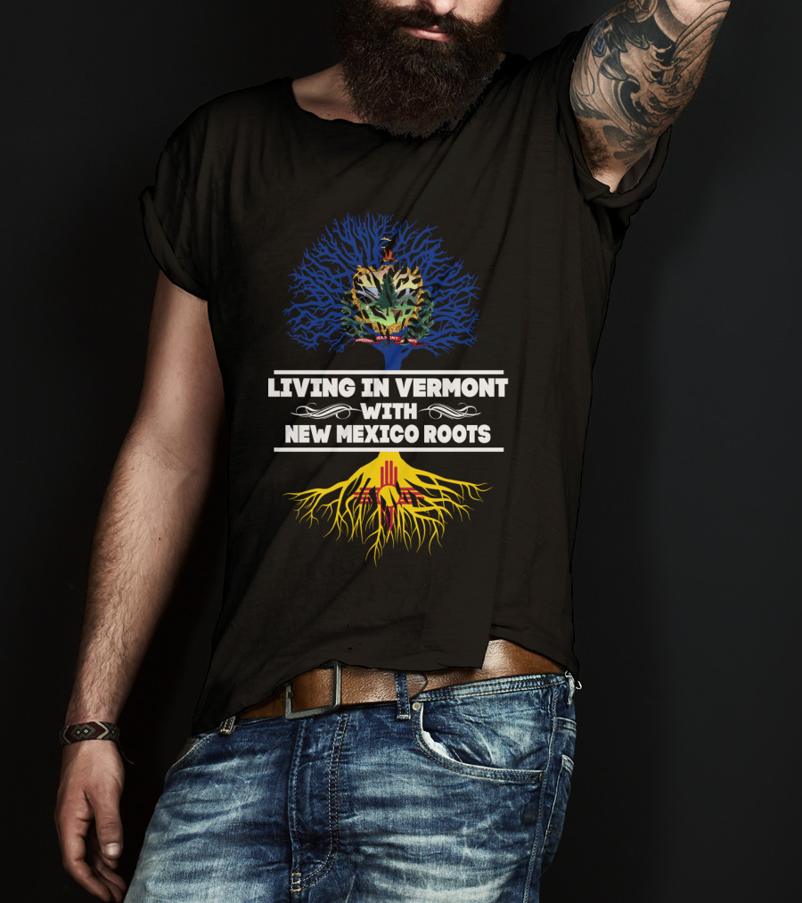 Vermont Residency New Mexico Heritage Tree Symbols T-Shirt