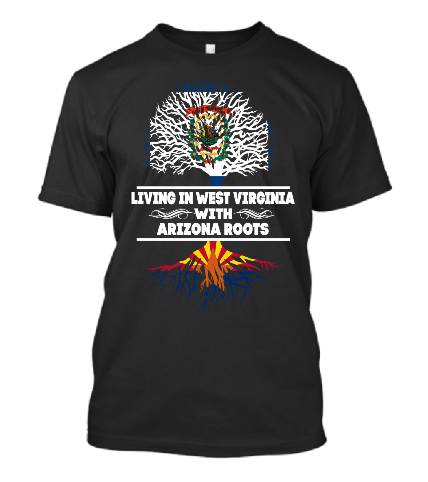 West Virginia Lifestyle With Arizona Heritage Symbolism In Tree T-Shirt