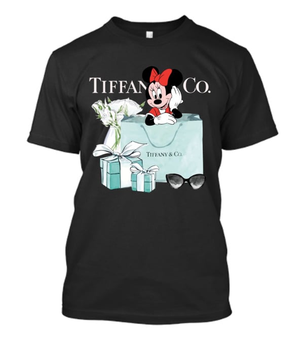 Tiffany And Co Minnie Mouse Bag Flowers Sunglasses T-Shirt
