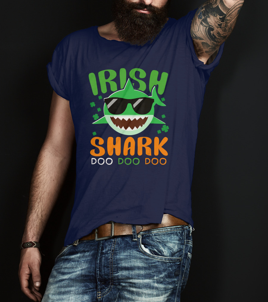 Irish Shark Doo Doo Doo St Patricks Day T-Shirt