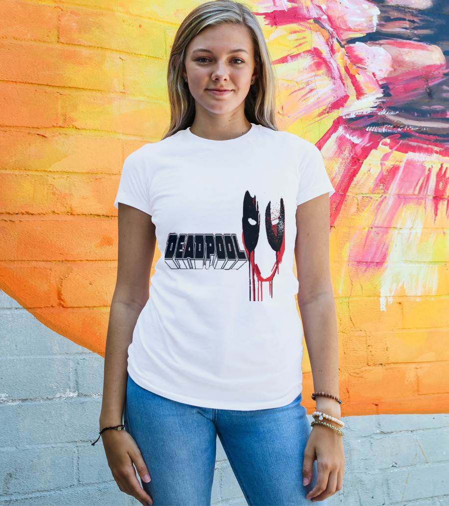 Deadpool Marvel Dripping Mask T-Shirt