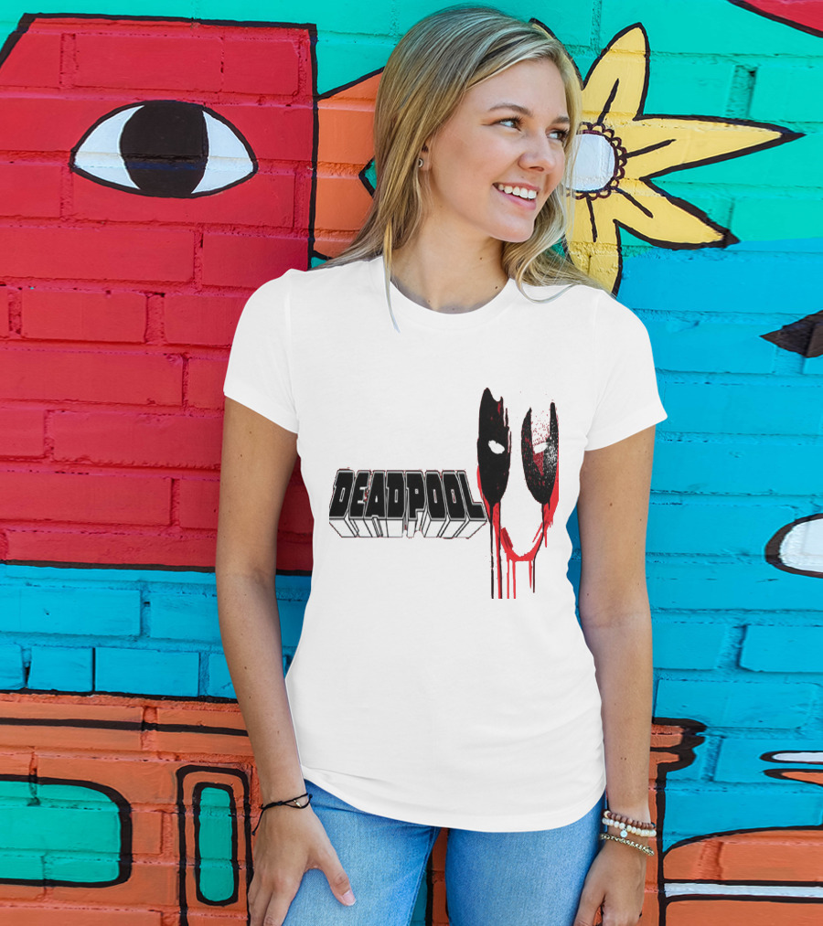 Deadpool Marvel Dripping Mask T-Shirt