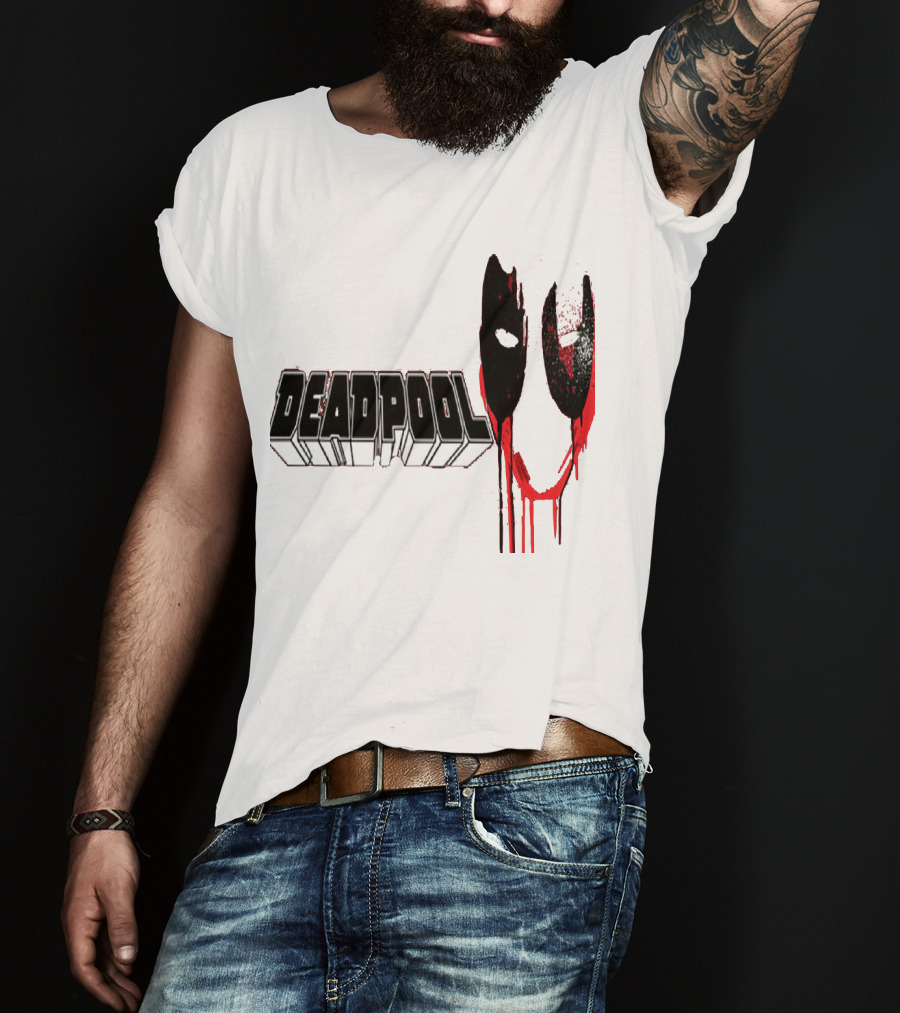 Deadpool Marvel Dripping Mask T-Shirt