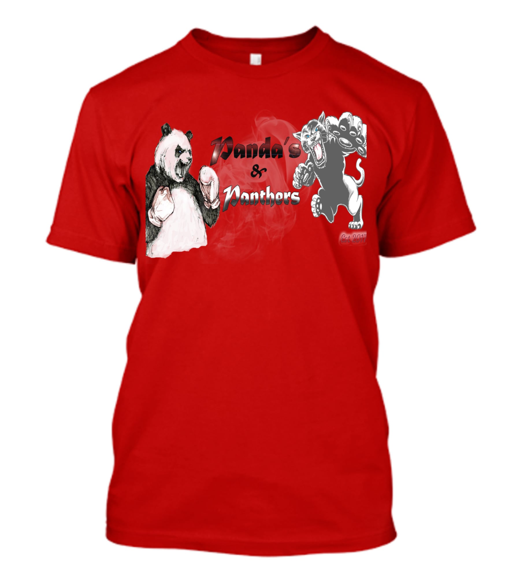Panda's And Panthers Boxing Face-Off T-Shirt