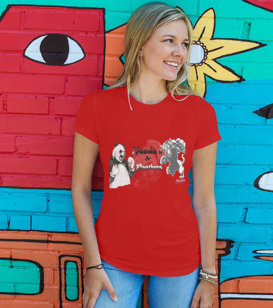 Panda's And Panthers Boxing Face-Off T-Shirt
