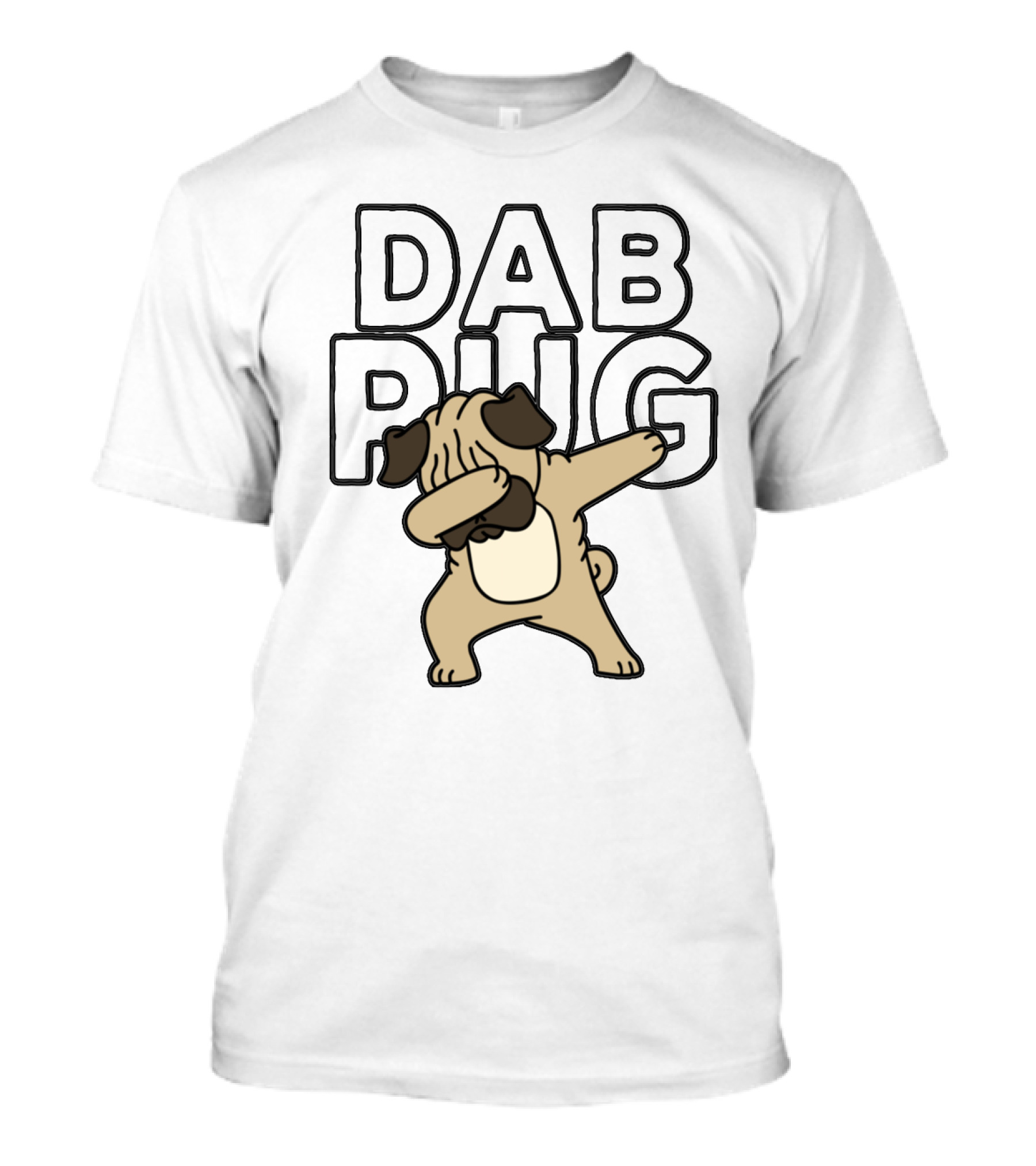 Dabbing Pug Dog Dab Cute Funny Pug Dab T-Shirt