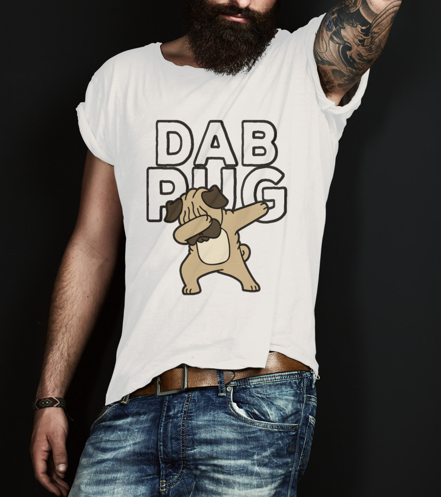 Dabbing Pug Dog Dab Cute Funny Pug Dab T-Shirt