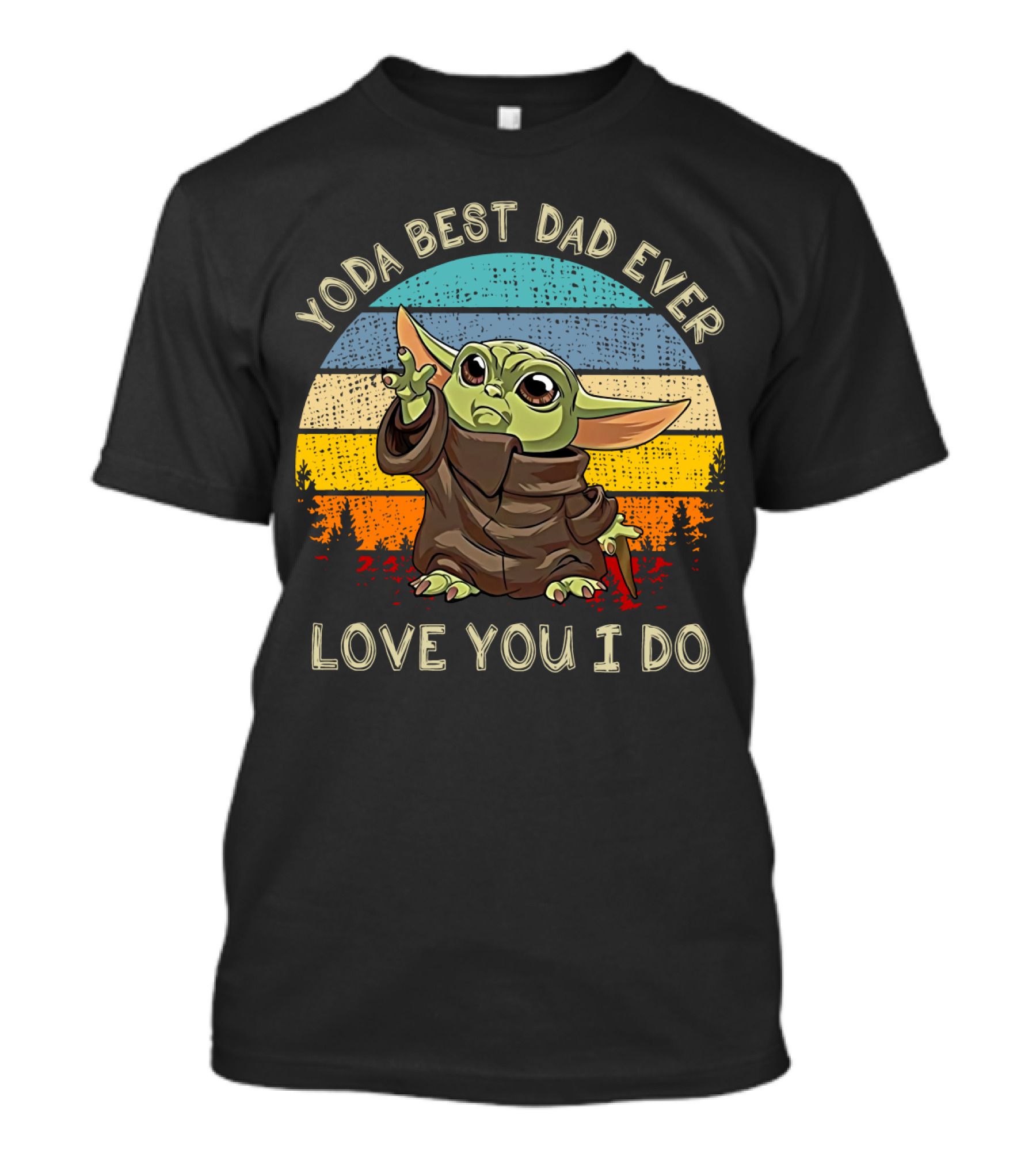 Yoda Best Dad Ever Love You I Do Retro Baby Alien T-Shirt