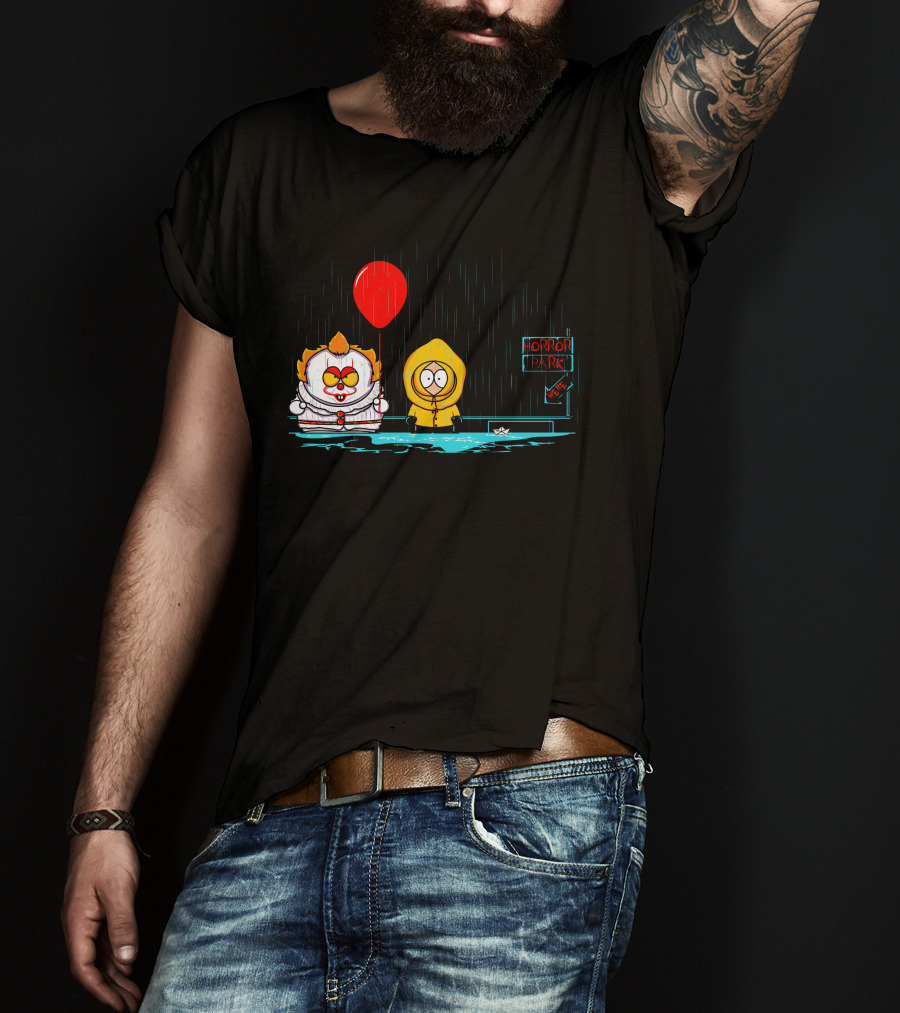 Pennywise IT Horror Park Here Rain Balloon Georgie T-Shirt