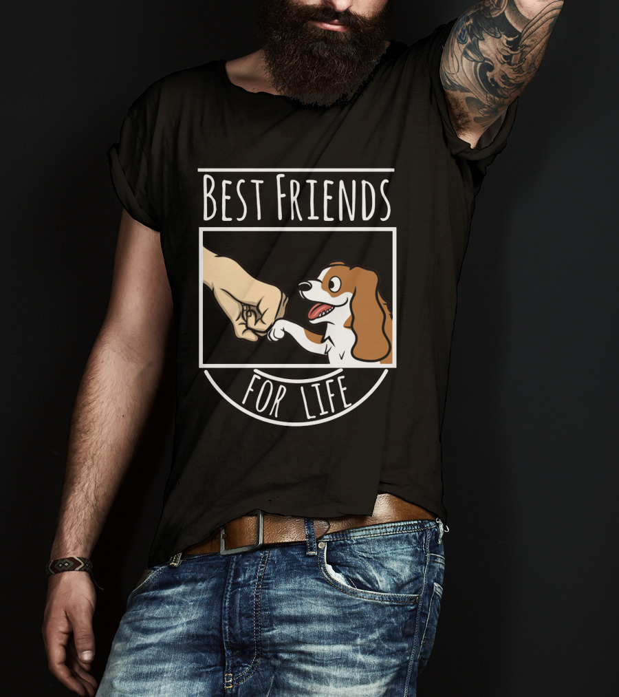 Best Friends For Life Cavalier King Charles Spaniel Fist Bump T-Shirt