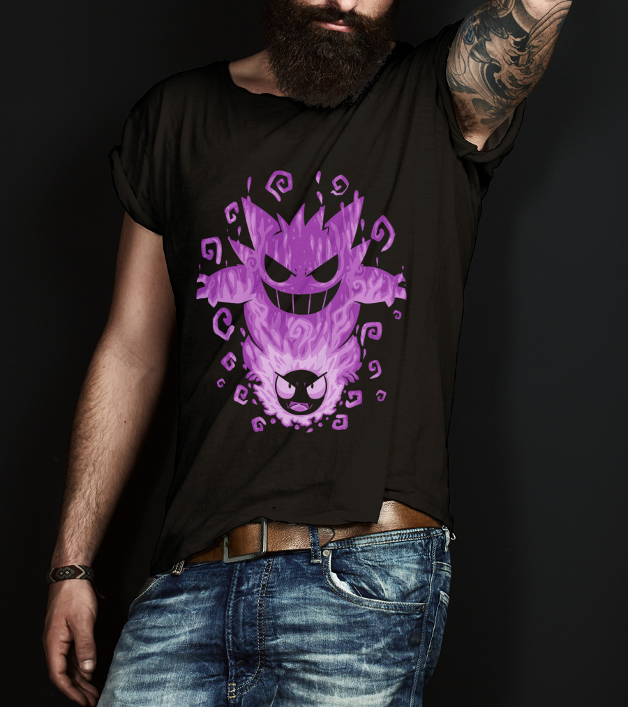 Evolution Pokemon Gengar Gastly T-Shirt