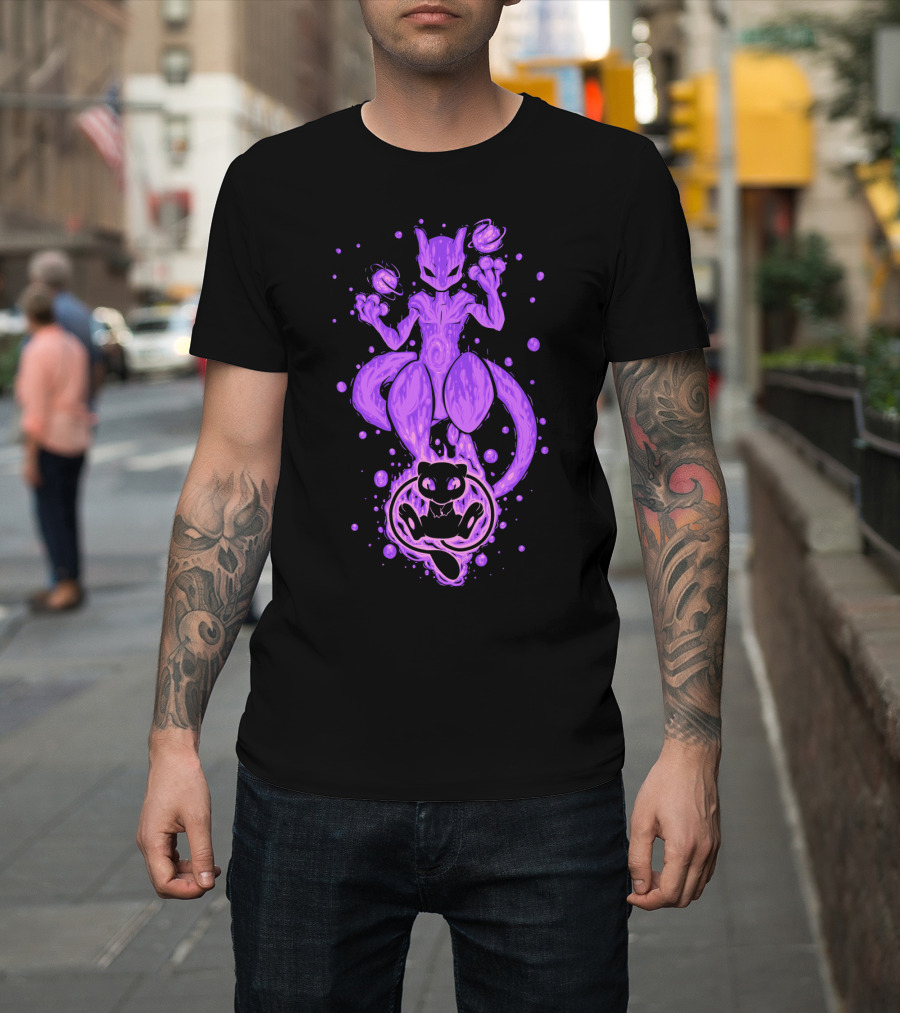 Evolution Pokemon Mewtwo Mew Kanto Legends T-Shirt