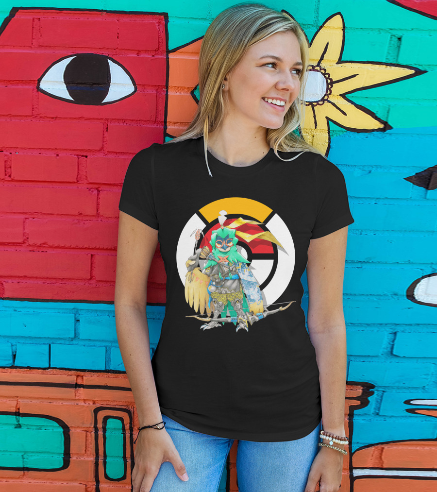 Pokemon X Overwatch Decidueye Hanzo Crossover T-Shirt