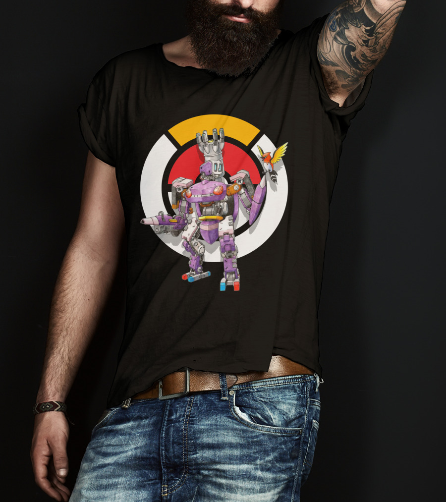 Pokemon X Over Genesect X Bastion Mech Crossover T-Shirt