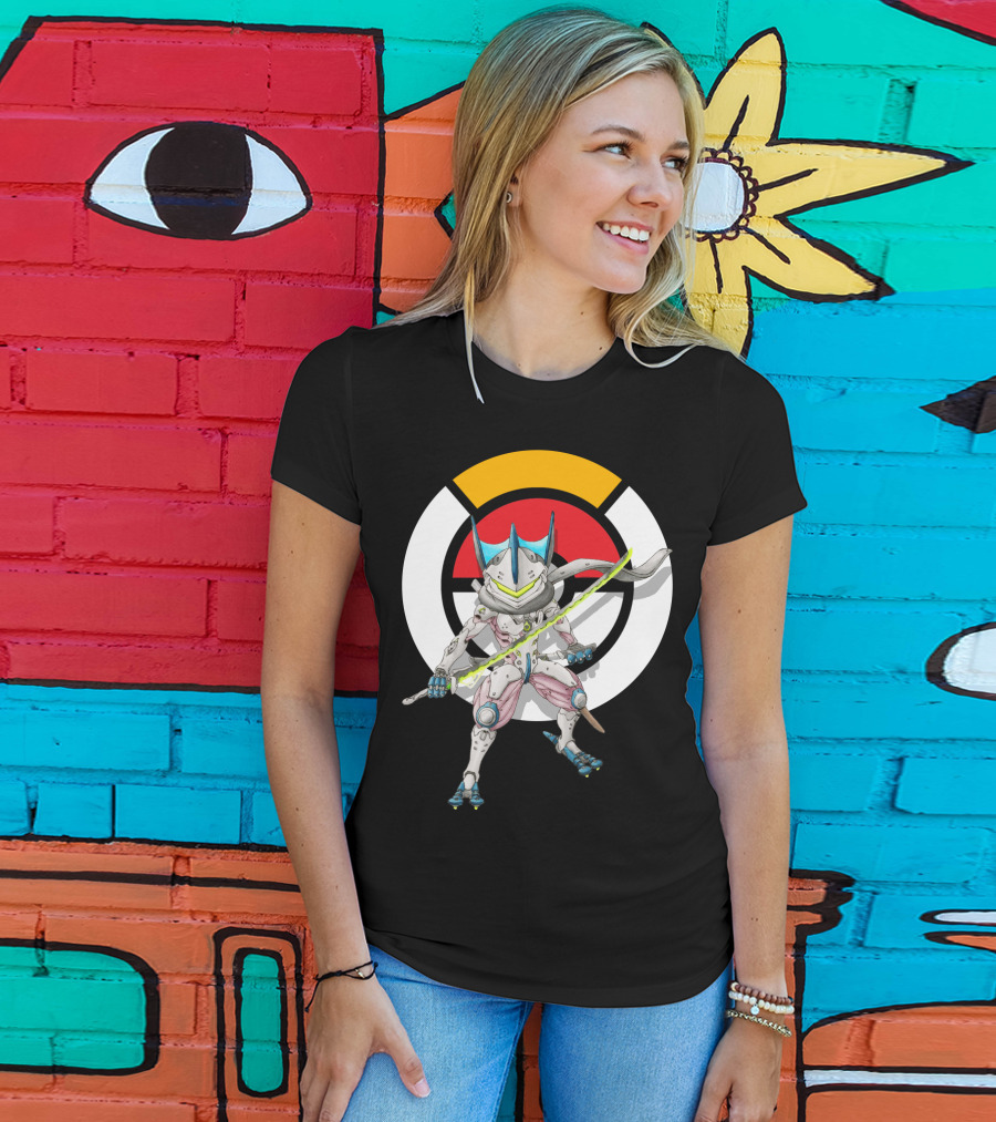 POKEMON OVERWATCH GRENINJA GENJI Crossover Fusion T-Shirt