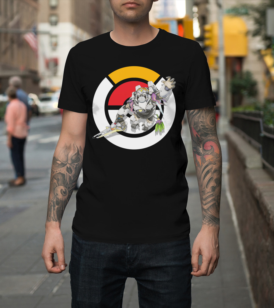 Pokémon Overwatch Crossover Oranguru Winston Pokémon Ball T-Shirt