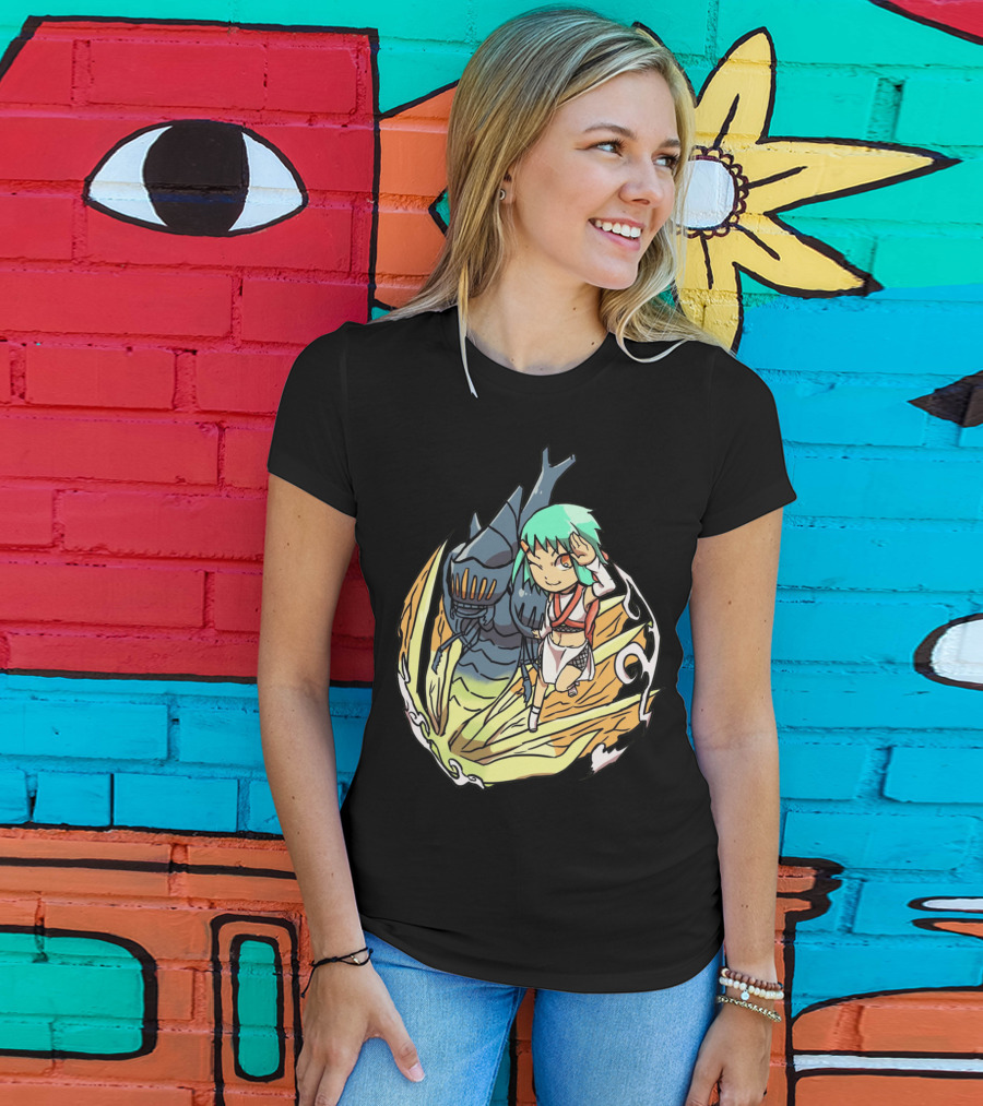 Princess Nausicaä Chibi And Ohmu Companion T-Shirt