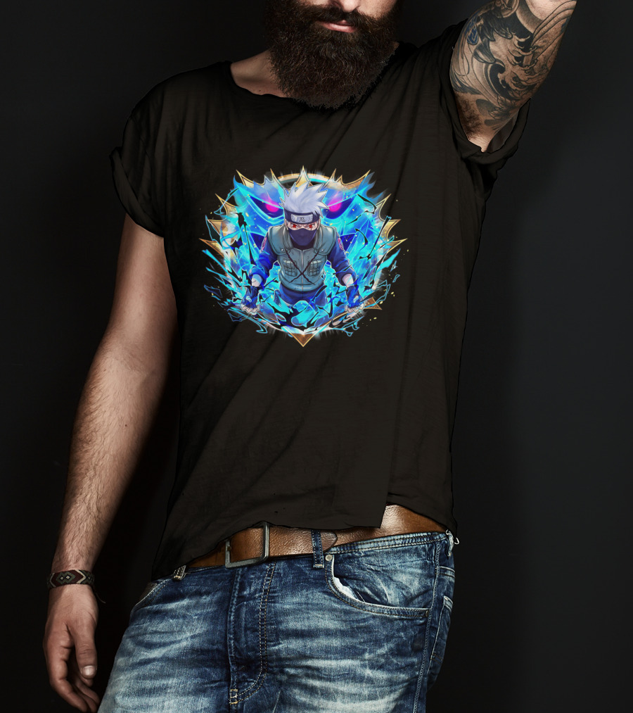 Kakashi Susanoo Blue Lightning Armor T-Shirt