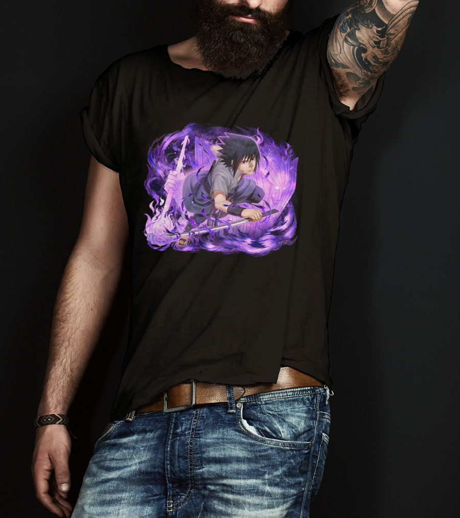 Sasuke Uchiha Purple Chakra Sword T-Shirt