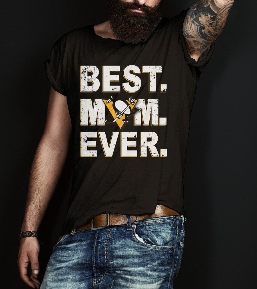 BEST MOM EVER Pittsburgh Penguins Hockey Mom Gift T-Shirt