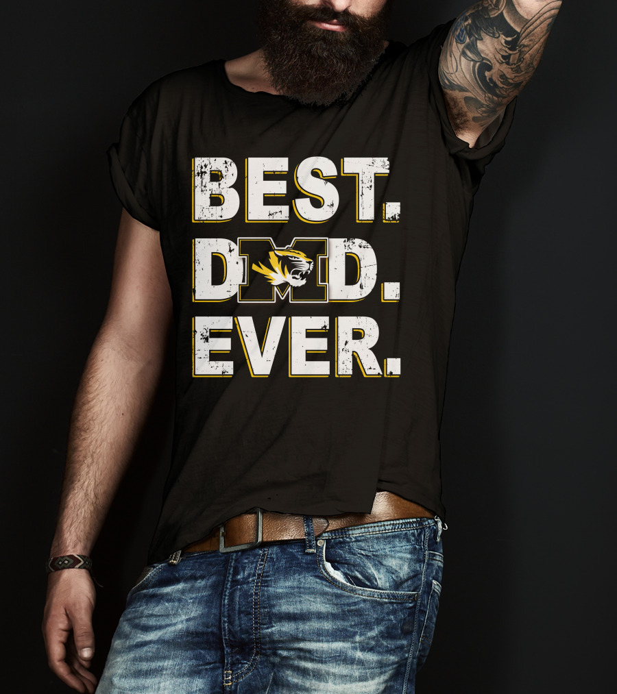 Best Dad Ever M Tiger T-Shirt