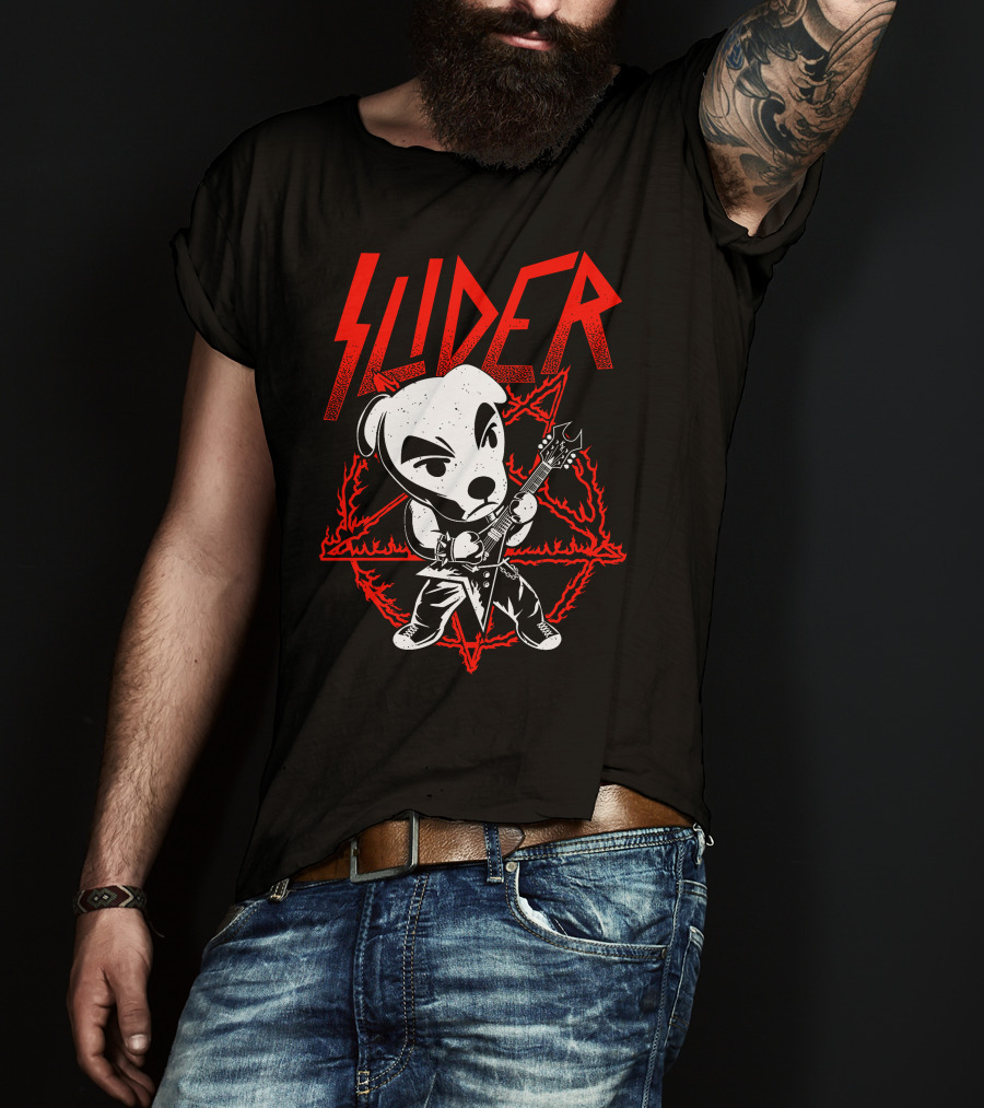 Slider Heavy Metal Animal Crossing Character T-Shirt