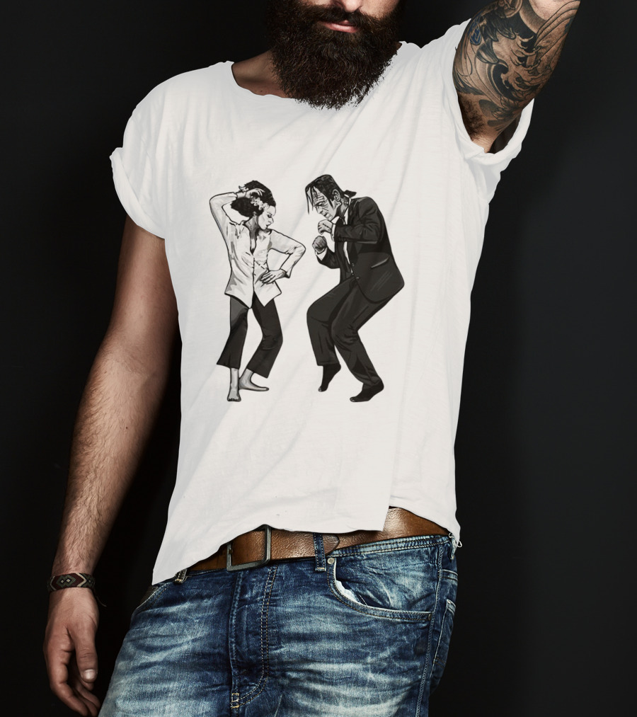 Pulp Fiction Dance Monsters Retro Mashup T-Shirt