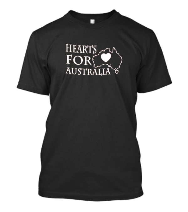 Hearts For Australia Map With Heart Inside T-Shirt