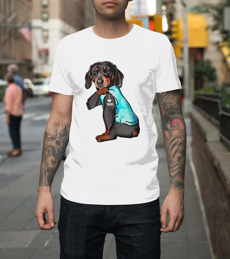 Dachshund I Love Mom T-Shirt