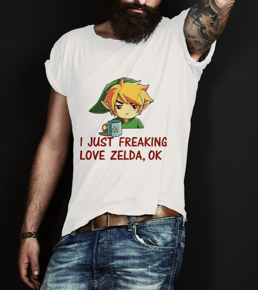 I Just Freaking Love Zelda OK With Triforce Mug And Character T-Shirt