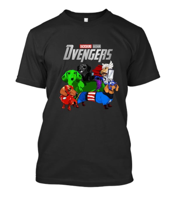 Marvel Avengers Endgame Dachshund Dvengers Dogs As Superheroes T-Shirt